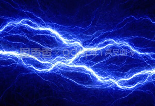 蓝色电气照明,抽象电气背景